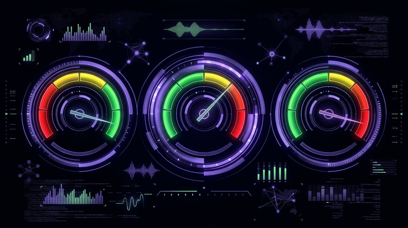 Core Web Vitals 2026 : dashboard interactif avec jauges LCP CLS INP et seuils de performance pour SEO Google