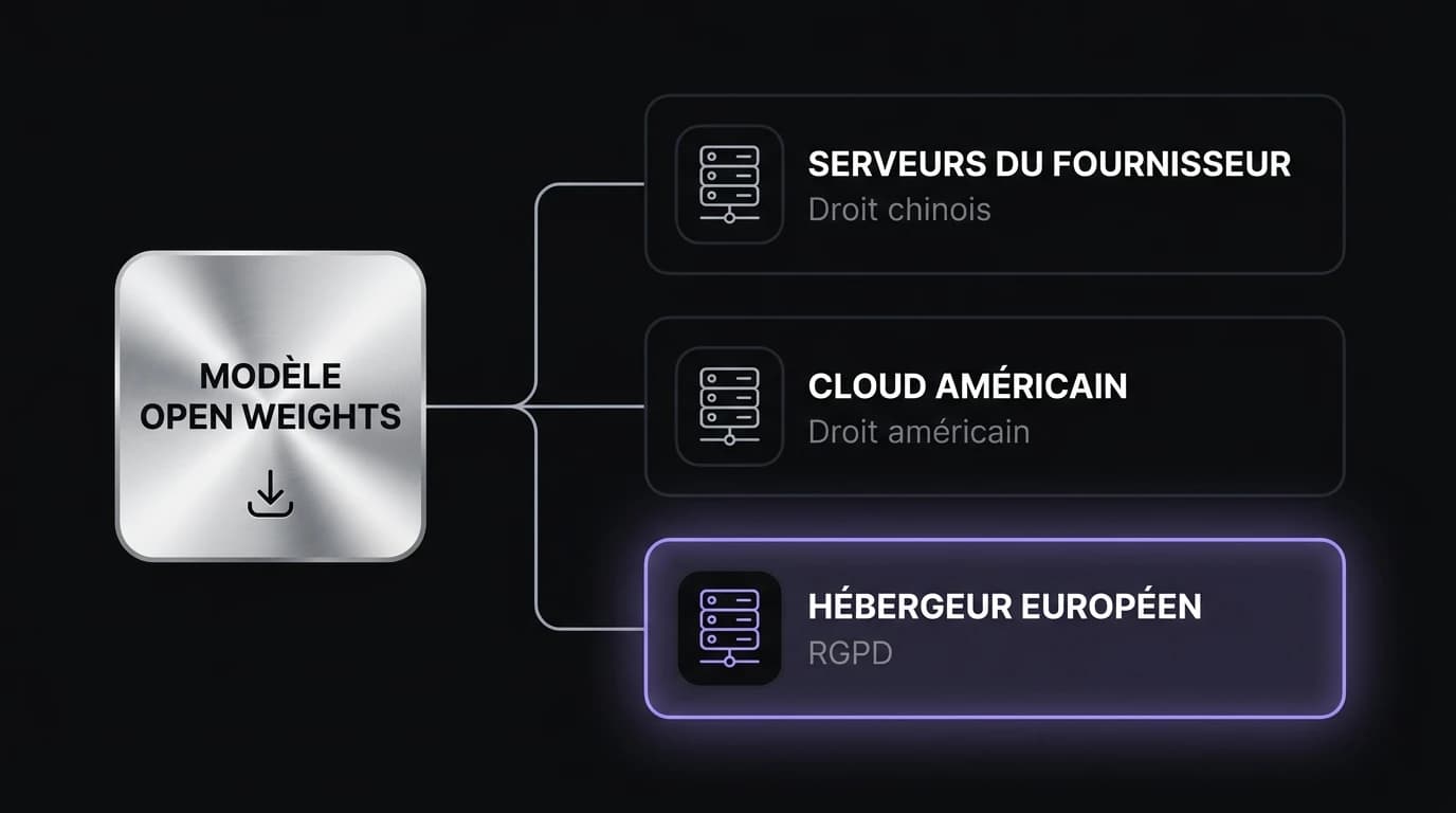 DeepSeek open weights : trois options d'hébergement du modèle et le droit applicable aux données d'une entreprise suisse