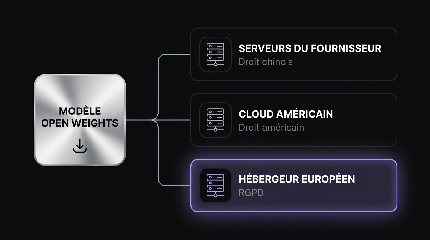 DeepSeek open weights : trois options d'hébergement du modèle et le droit applicable aux données d'une entreprise suisse